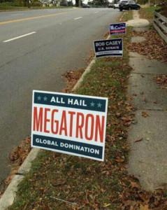 Election joke sign