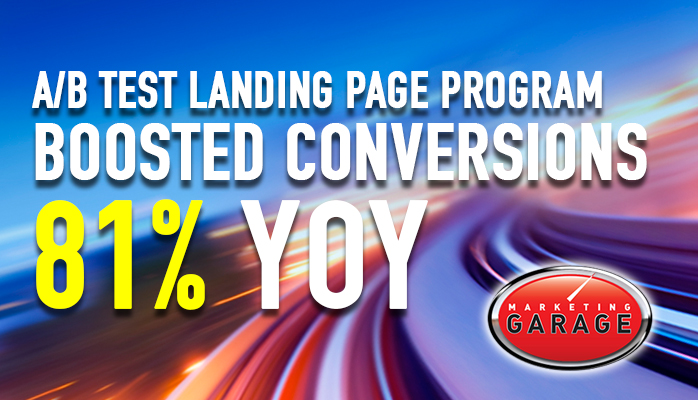 Toronto marketing consultants' A/B test landing page program boosted conversions 81% YOY