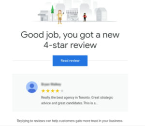 Toronto marketing agency managing google reviews